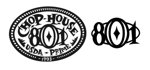 801 Chophouse original logos, website design