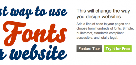 Web Fonts - TypeKit Homepage Screenshot