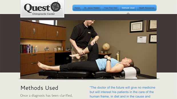 Quest Chiropractic Center Web Design & Development Detail - Johnny Lightning Strikes Again