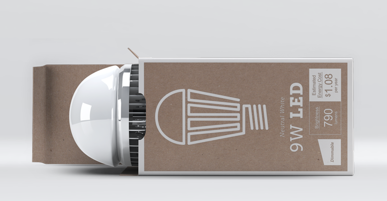 LED2 Light Bulb Packaging Design - Johnny Lightning Strikes Again