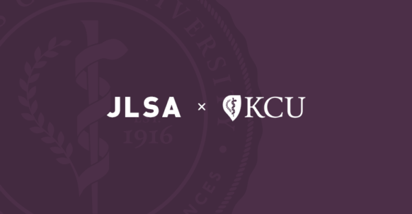JLSA KCU Logos on Purple Background